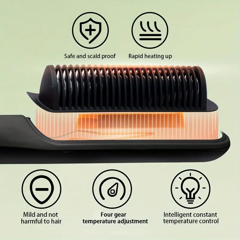 Glam Styler™ 2-in-1 Hair Straightening Brush